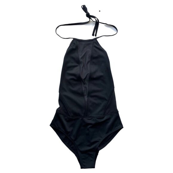 Ted Baker Other - Ted Baker London Black Mesh Panel Halter one piece Swimsuit size 0 (US Size2- 4)